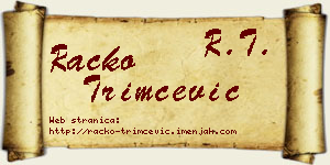 Racko Trimčević vizit kartica